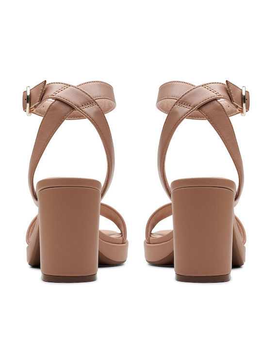 AmbyrLyn Leather Sandals Beige