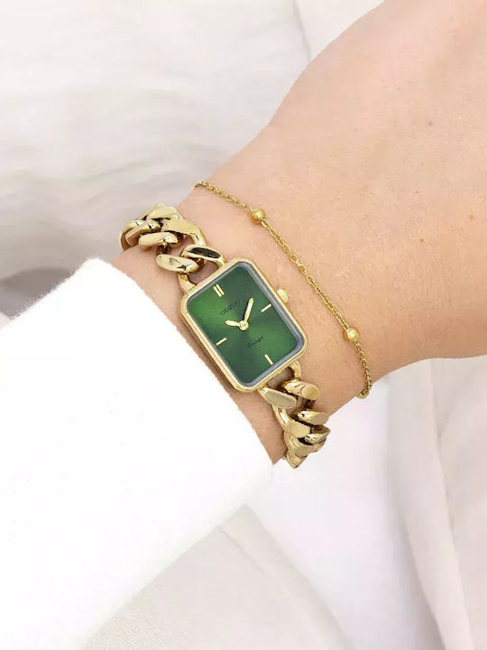 Oozoo Vintage Women's Watch with Gold Metal Bracelet