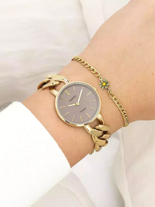 Oozoo Damen Uhr mit Gold Metallarmband