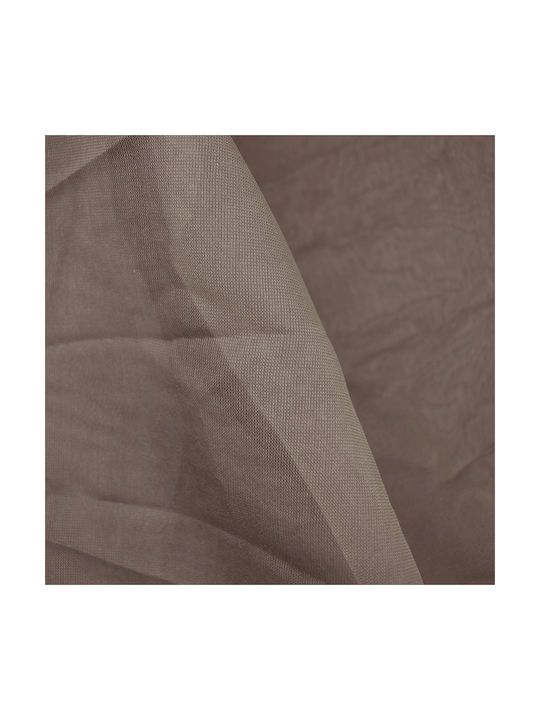 Saray Home Κουρτίνα με Τρέσα Καφέ 140x280εκ.