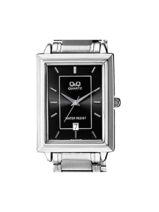 Q&Q Uhr mit Silber Metallarmband