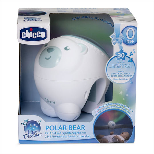 Chicco Sleep Toy Projector Cradle Polar Bear with Music, Light, and Sounds for 0++ Months