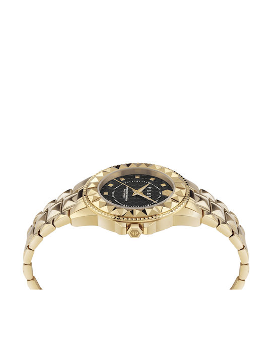 Philipp Plein Γυναικείο Ρολόι 38mm Μπαταρίας με Χρυσό / Χρυσό Μεταλλικό Μπρασελέ