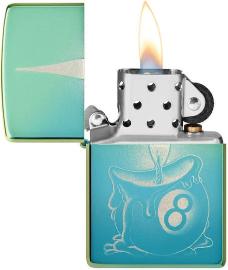 Zippo Ball Tattoo Brichetă Rezistentă La Vânt Cu Flacără În Culoare Verde