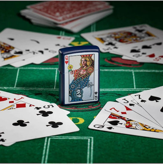 Zippo Queen Ветроустойчив Запалка с Пламък в Син Цвят
