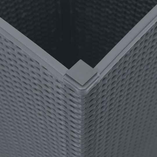 vidaXL Set 4 Planters Plastic Grey