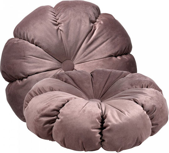 Das Home Sofa-Kissen 0264 aus Samt Braun 45x45cm