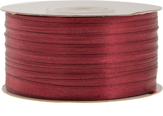 Satin,σατεν Band Doppelseitig Monochrom Rosa 100meters mit Breite 6mm