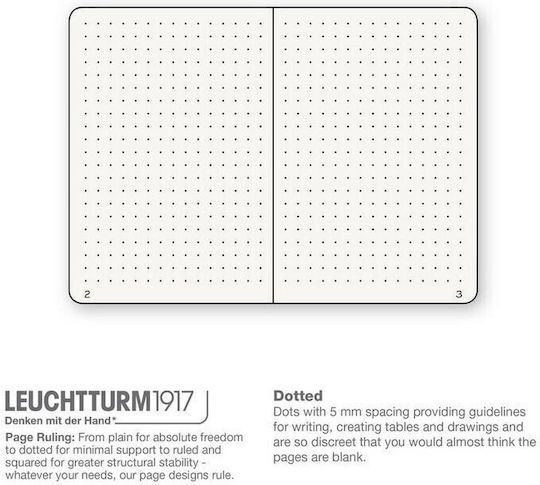 Leuchtturm1917 Carnet 123 Foi B5 cu Puncte Verde