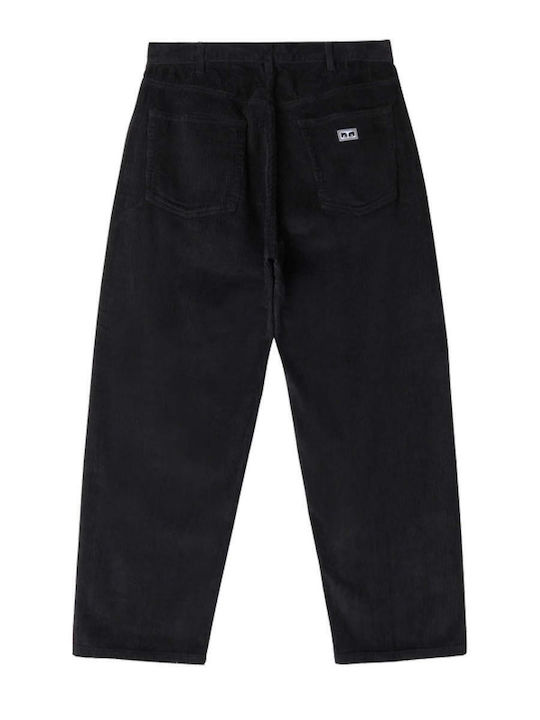 Trousers in Baggy Line Black
