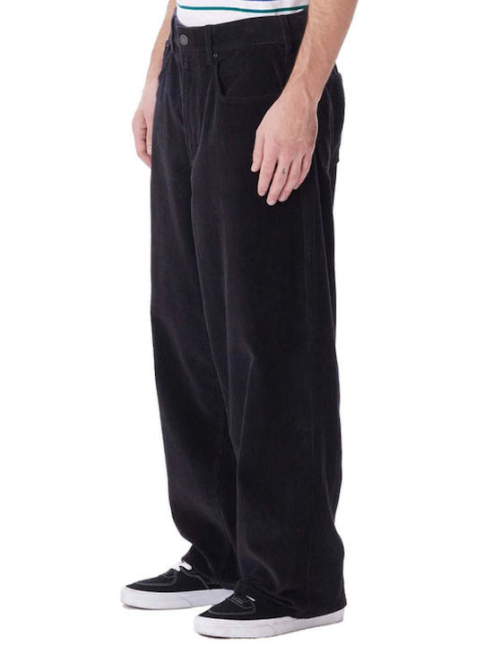 Trousers in Baggy Line Black