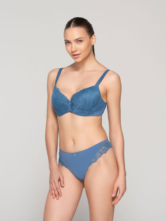 Melody Damen Brasilien mit Spitze Blue