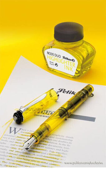 Pelikan Classic Duo M205 Πένα Γραφής Extra Broad Κίτρινη από Ατσάλι