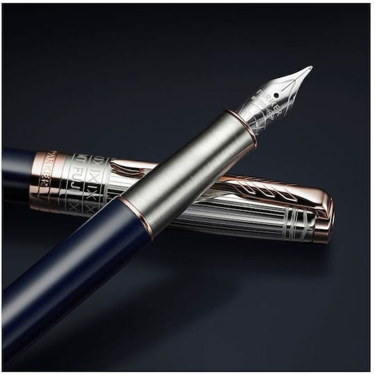 Parker Писалка Fine Бронзова от Месинг с Червено Мастило