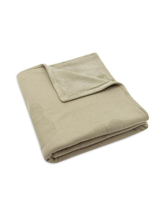 Jollein Κουβέρτα Κούνιας Fleece Χακί Olive Green 150x100εκ.