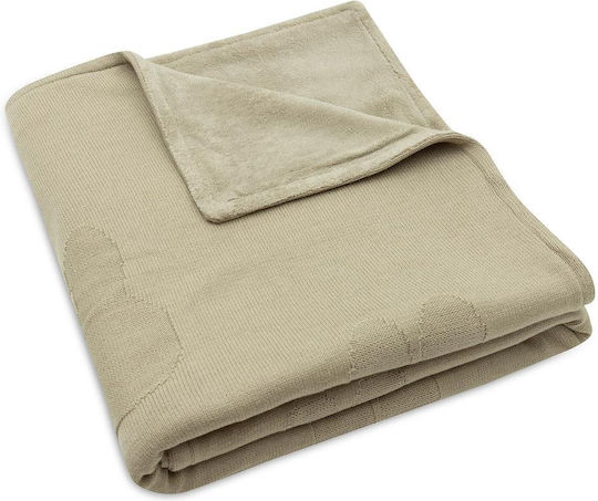 Jollein Κουβέρτα Κούνιας Fleece Χακί Olive Green 150x100εκ.