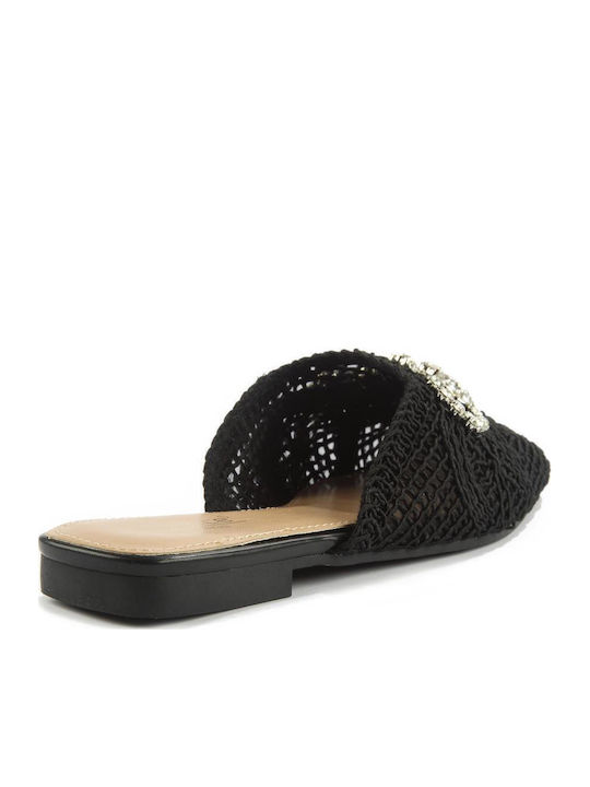 Flat Mules σε Μαύρο Χρώμα