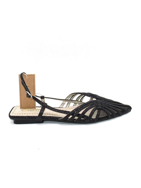 Corina Flat Mules σε Μαύρο Χρώμα