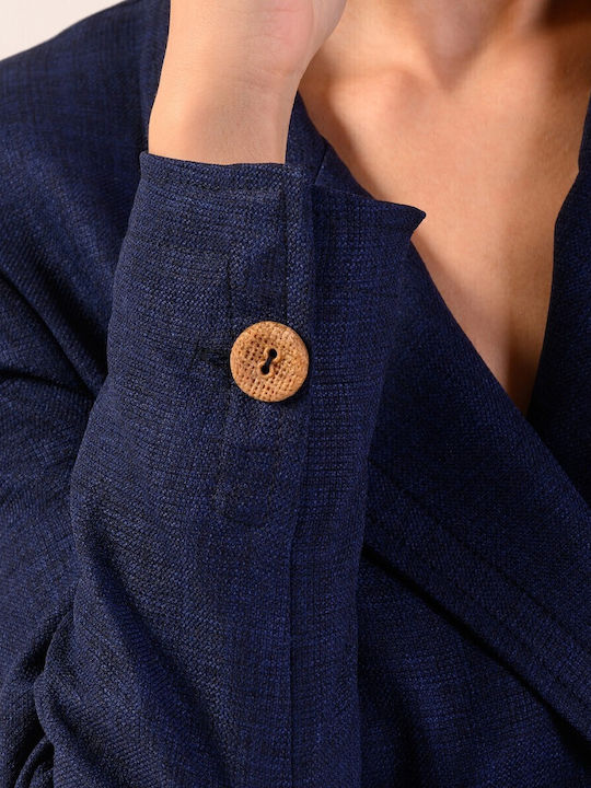 Derpouli Women's Blazer Blue