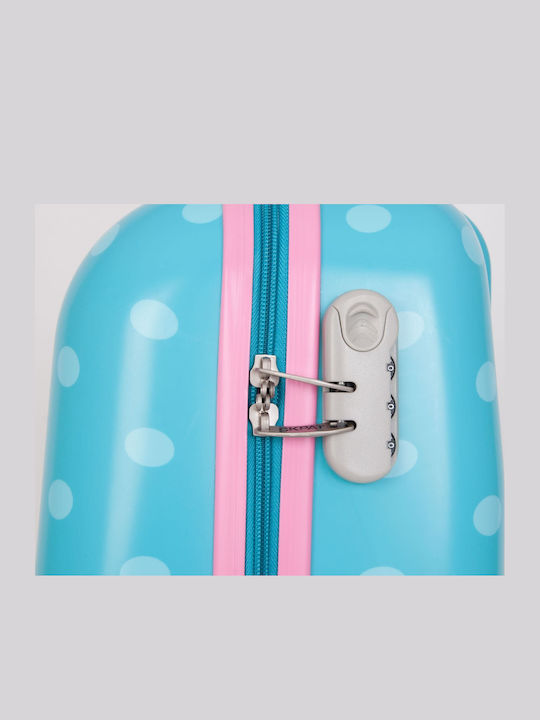 ARSAMAR Kinder Handgepäck Hartkoffer Hellblau mit 4 Rädern Höhe 56cm