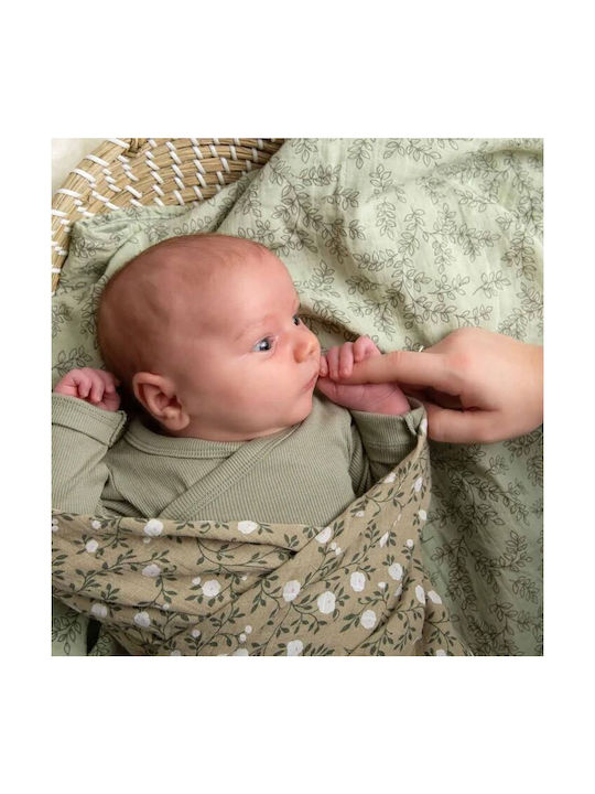 A Little Lovely Company Muslin Swaddle Wraps in Green Color