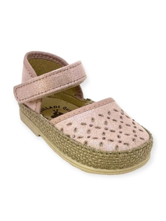 Vulladi Παιδικές Espadrilles mit Bügel- und Schleifenverschluss Rosa