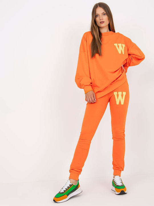 Fancy Damen-Sweatpants-Set Orange