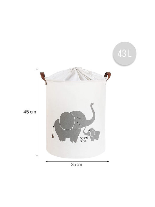 Sipo Детска кошница за играчки сгъваема Бял 35x35x45см 1бр