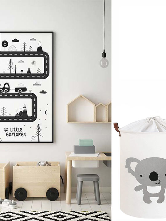 Sipo Детска кошница за играчки сгъваема Бял 35x35x45см 1бр