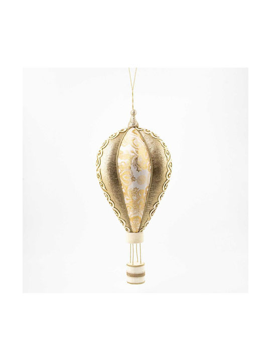 Kelepoyri Christmas Fabric Balloon Ornament Gold 28x28cm