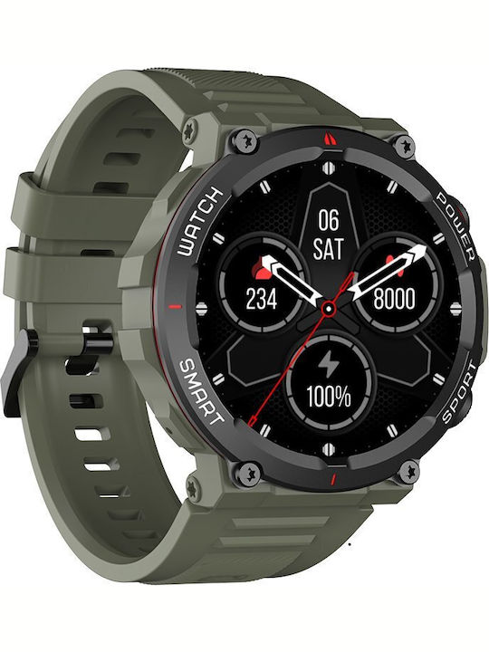 BlackView W50 47mm Smartwatch with Heart Rate Monitor (Green)