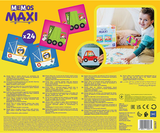 Joc de Societate Memos Maxi Vehicles 2+ Ani (EN) Trefl