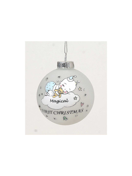 Vetur BV Weihnachtshänger Kugel Ornament Glas Bunt Beleuchtet 8cm