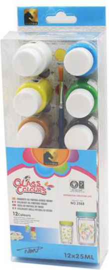 Tpster Set Handwerkliche Farben Gelb Für Flüssiges Glas und Glas 25ml 12Stück