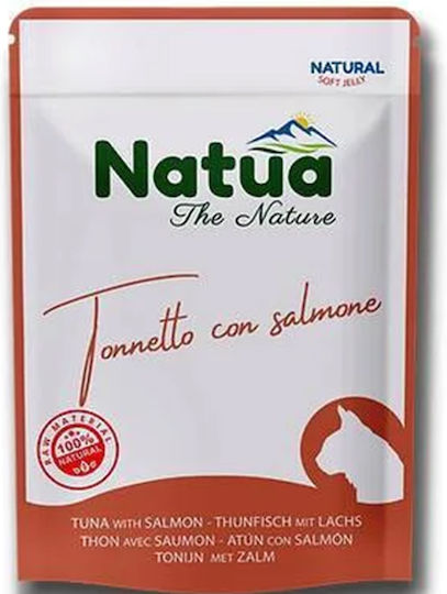 Natua Pouch Υγρή Τροφή για Ενήλικες Γάτες σε Φακελάκι με Σολομό και Τόνο 70gr