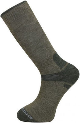 Comodo Trekking Long Hunting Socks Woolen in Khaki color