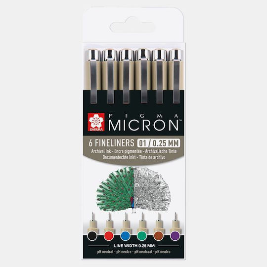 Sakura Pigma Micron Μαρκαδόρος Σχεδίου Κόκκινος 0.25mm
