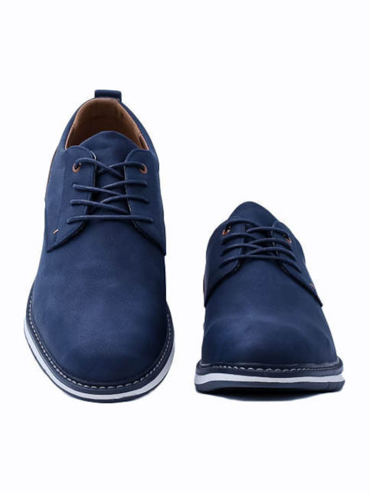 Men's Synthetic Leather Casual Shoes Blue