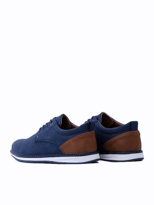 Men's Synthetic Leather Casual Shoes Blue