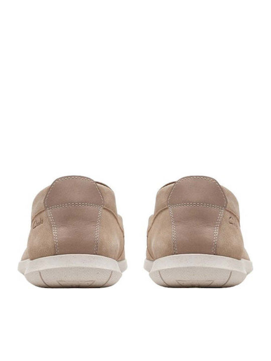 Men's Leather Moccasins Beige