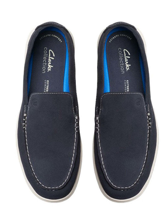 Men's Leather Moccasins Blue
