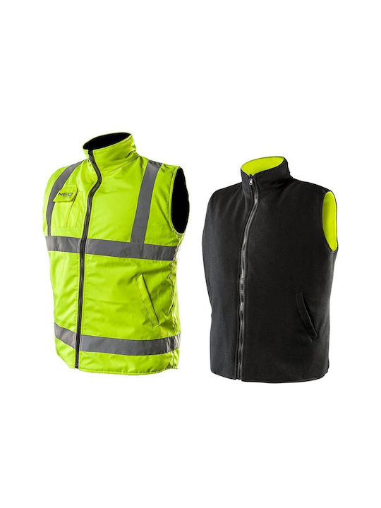 Neo Tools Men's Safety Vest with Reflective Film Yellow