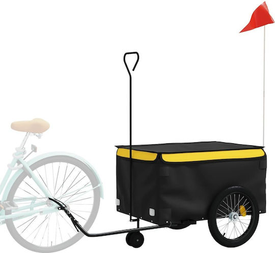 Vidaxl Anhänger Fahrradzubehör Schwarzes Gelbes 45 Kilo Eisen