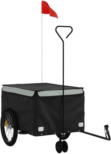Vidaxl Anhänger Fahrradzubehör Schwarz Grau 45 Kilo Eisen