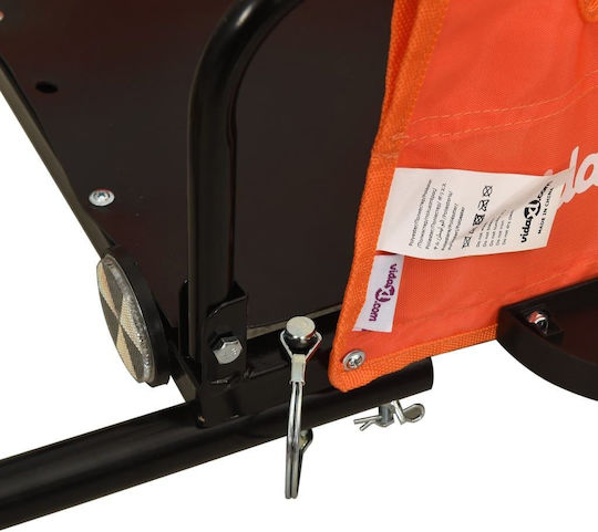 Vidaxl Anhänger Fahrradzubehör Orange Oxford Eisen