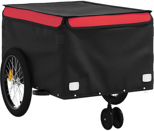 Vidaxl Remorcă Pentru Bicicletă Negru Roșu 45 Kg Fier