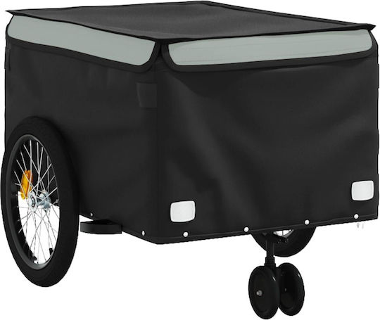 Vidaxl Anhänger Fahrradzubehör Schwarz Grau 45 Kilo Eisen