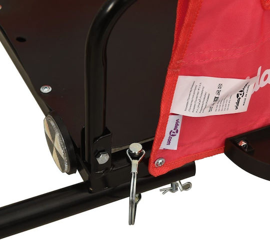 Vidaxl Bicycle Trailer Red Oxford Fabric Iron