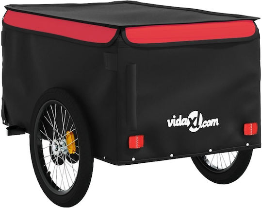 Vidaxl Remorcă Pentru Bicicletă Negru Roșu 45 Kg Fier
