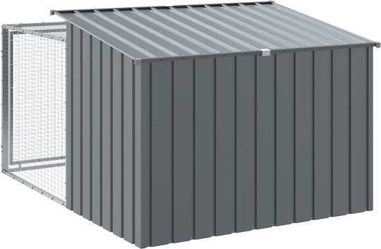 vidaXL Hundehaus Groß Metallisch Außenbereich Gray 153x194x110cm